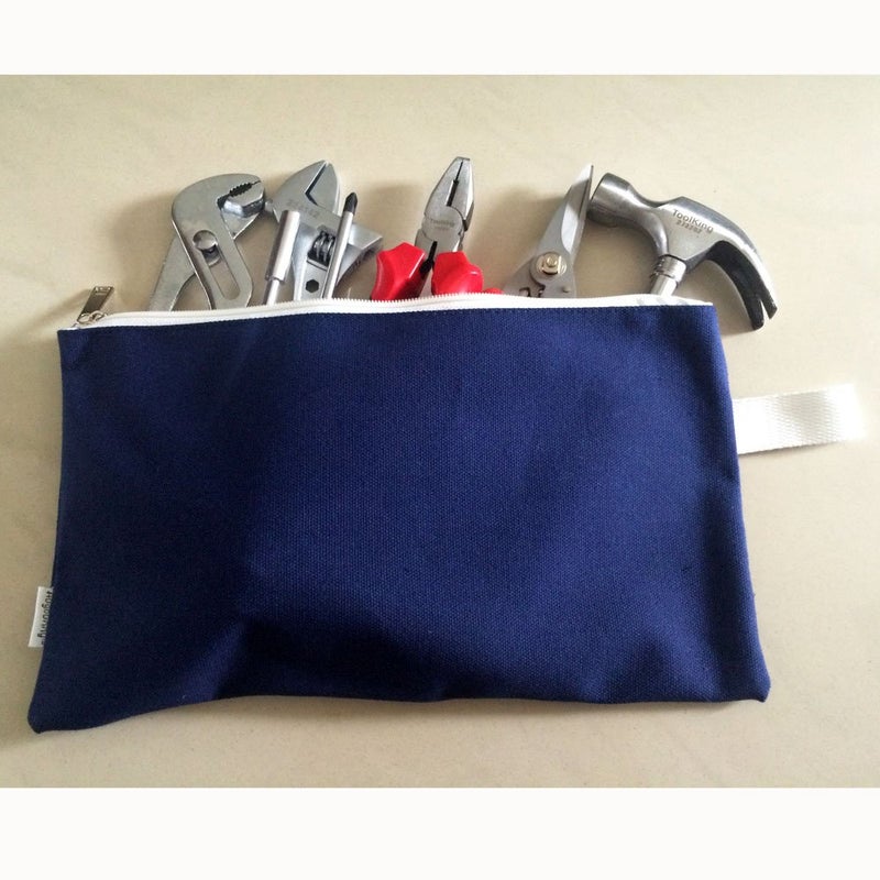 Augbunny 100% Cotton 16oz Heavy Duty Multi-purpose Canvas Zipper Tool Bag Organize Storage Pouch 4-pack - Image 5